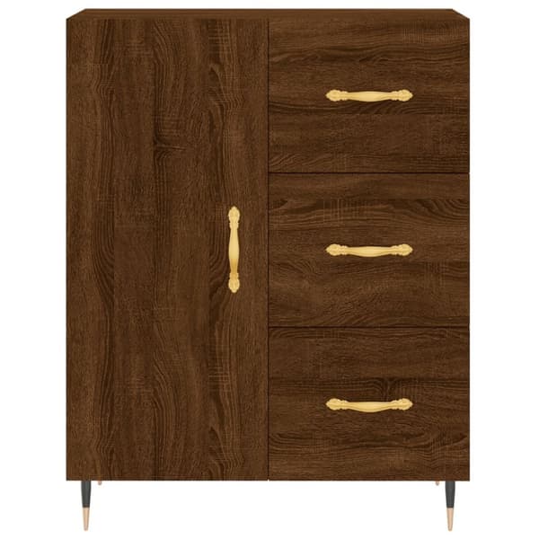 vidaXL Highboard brun eik 69,5x34x180 cm konstruert tre