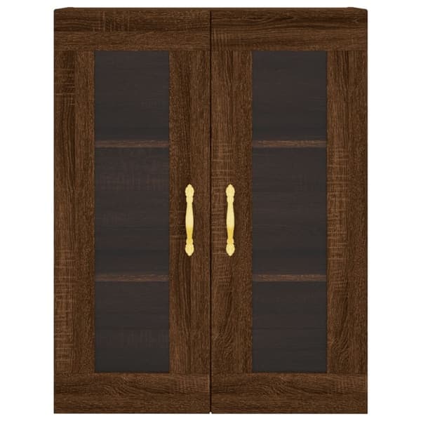 vidaXL Kaappi ruskea tammi 69,5x34x180 cm tekninen puu