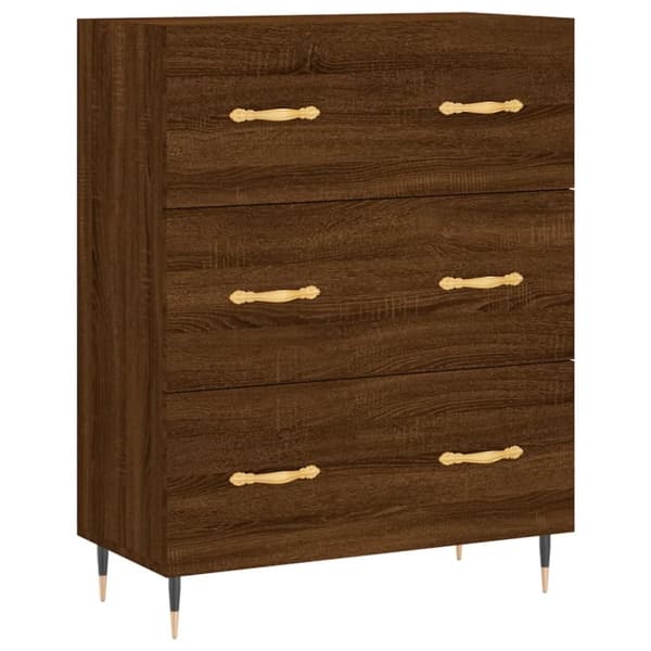 vidaXL Kaappi ruskea tammi 69,5x34x180 cm tekninen puu