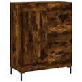 Miniatyrbillede 7 af 11: vidaXL højskab 69,5x34x180 cm konstrueret træ røget egetræsfarve