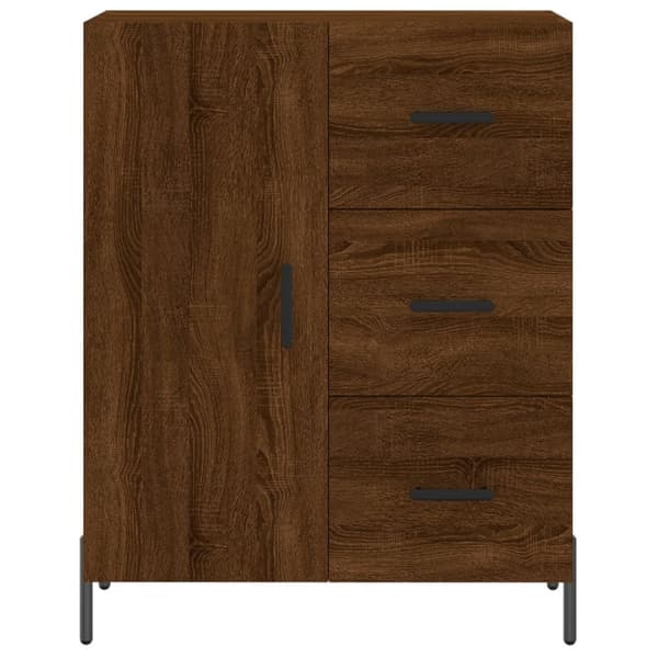 vidaXL højskab 69,5x34x180 cm konstrueret træ brun egetræsfarve