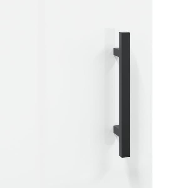 vidaXL Highboard høyglans hvit 34,5x34x180 cm konstruert tre