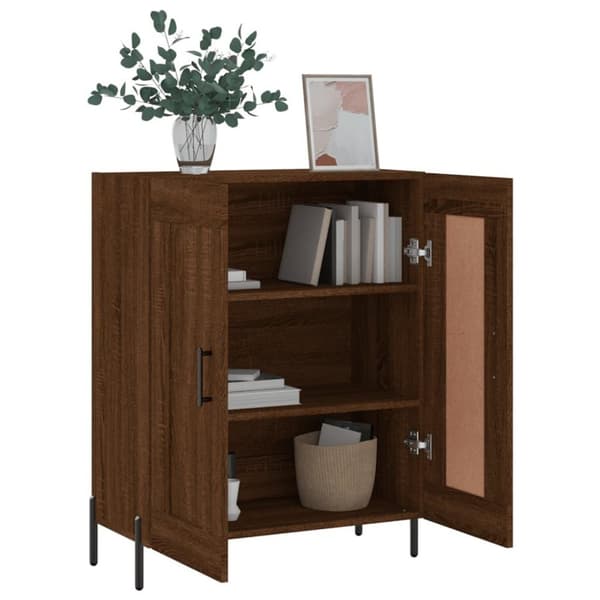vidaXL Skjenk brun eik 69,5x34x90 cm konstruert tre