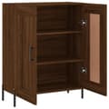 Pikkukuva 5 / 11: vidaXL Senkki ruskea tammi 69,5x34x90 cm tekninen puu