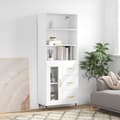 Miniatyrbilde 2 av 11: vidaXL Highboard hvit 69,5x34x180 cm konstruert tre