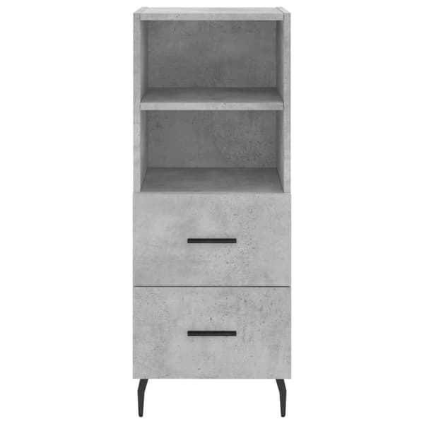 vidaXL Highboard betonggrå 34,5x34x180 cm konstruert tre