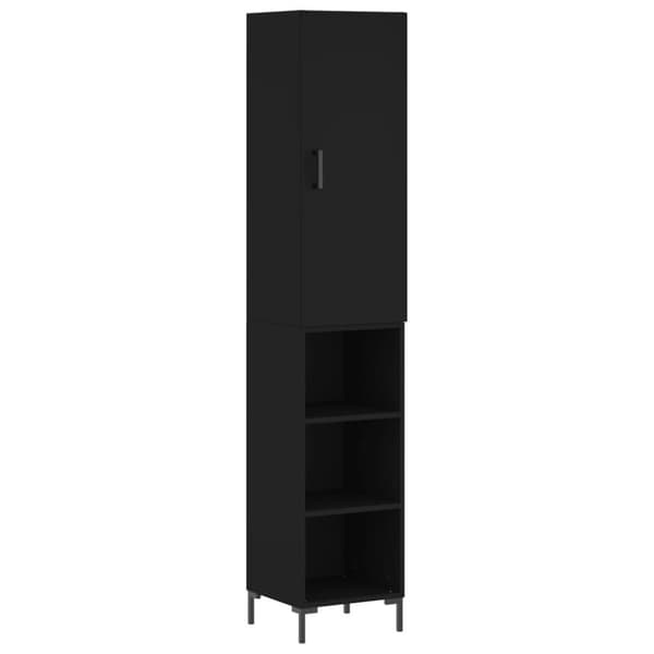 vidaXL skab 34,5x34x180 cm konstrueret træ sort
