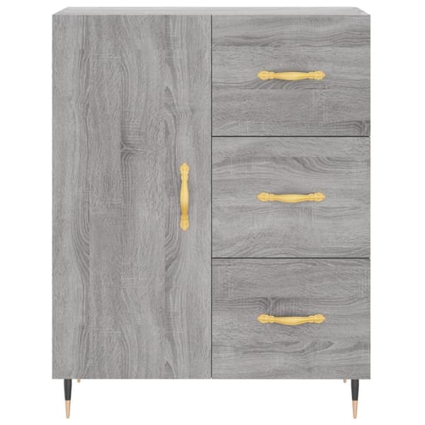 vidaXL Highboard grå sonoma 69,5x34x180 cm konstruert tre