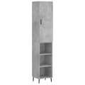 Miniatyrbilde 1 av 11: vidaXL Highboard betonggrå 34,5x34x180 cm konstruert tre