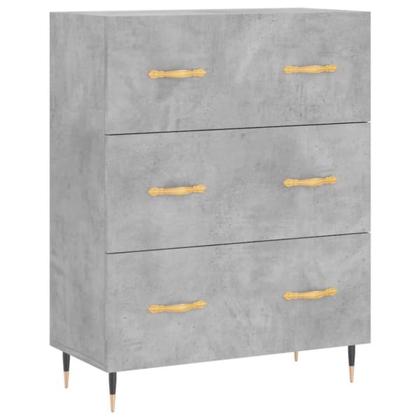 vidaXL højskab 69,5x34x180 cm konstrueret træ betongrå