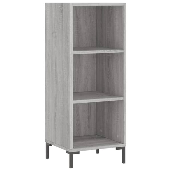 vidaXL Highboard grå sonoma 34,5x34x180 cm konstruert tre