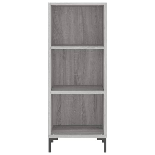 vidaXL Highboard grå sonoma 34,5x34x180 cm konstruert tre