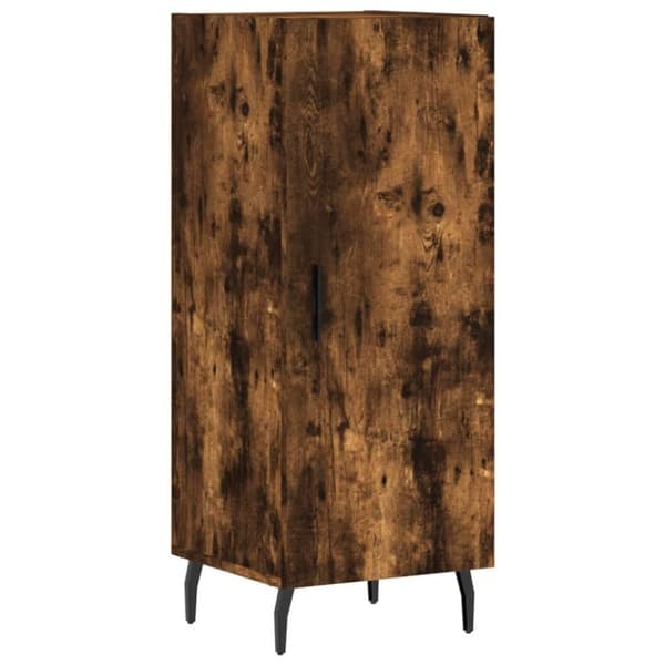 vidaXL Highboard røkt eik 34,5x34x180 cm konstruert tre