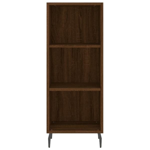 vidaXL Highboard brun eik 34,5x34x180 cm konstruert tre