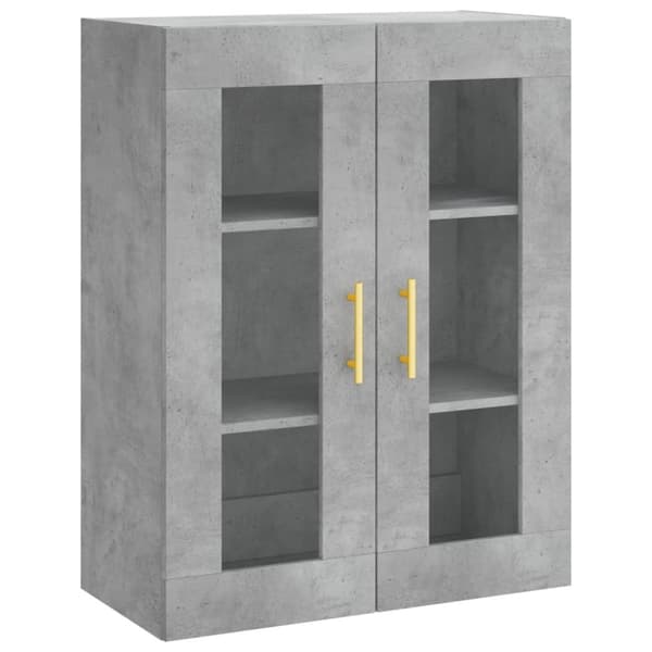 vidaXL Highboard betonggrå 69,5x34x180 cm konstruert tre