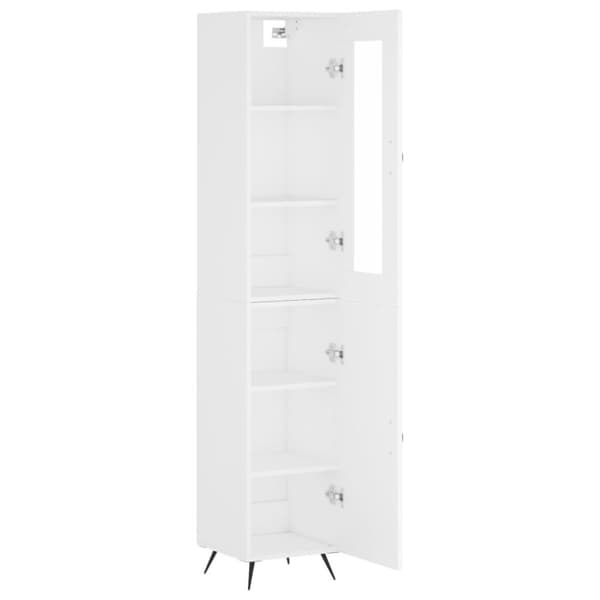 vidaXL Highboard hvit 34,5x34x180 cm konstruert tre