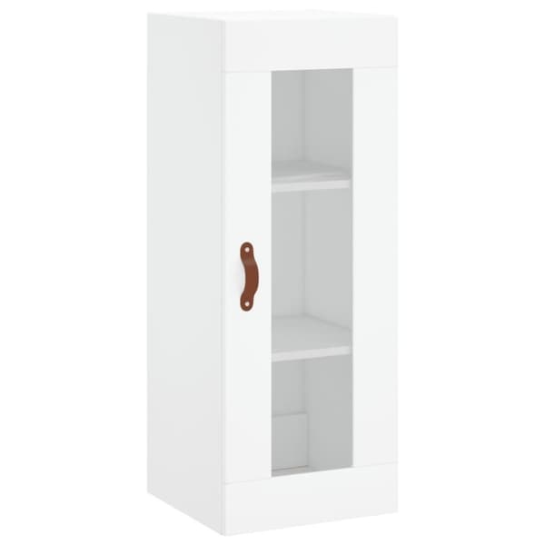 vidaXL Highboard hvit 34,5x34x180 cm konstruert tre