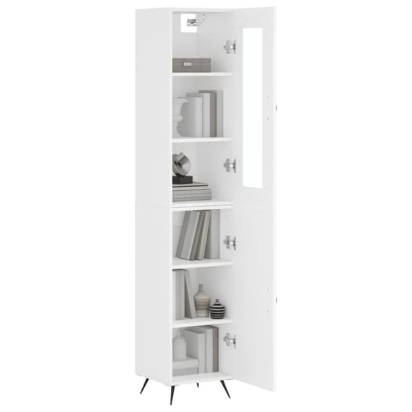 vidaXL skab 34,5x34x180 cm konstrueret træ hvid