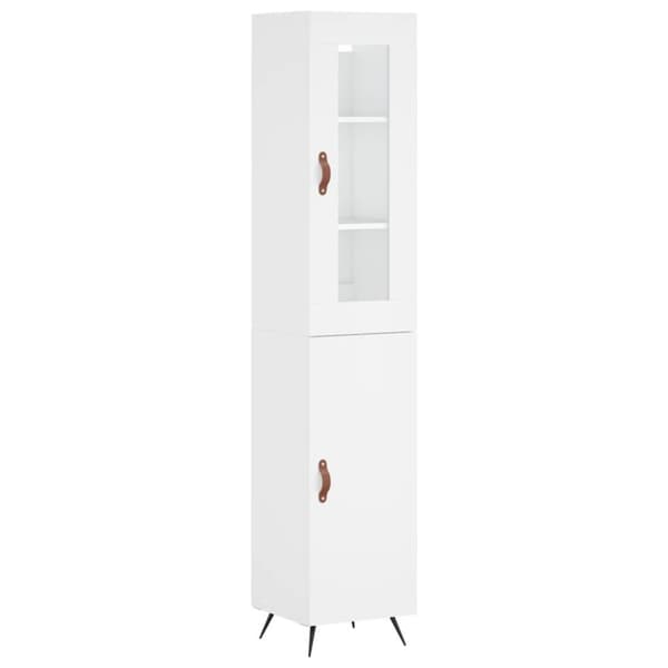 vidaXL skab 34,5x34x180 cm konstrueret træ hvid