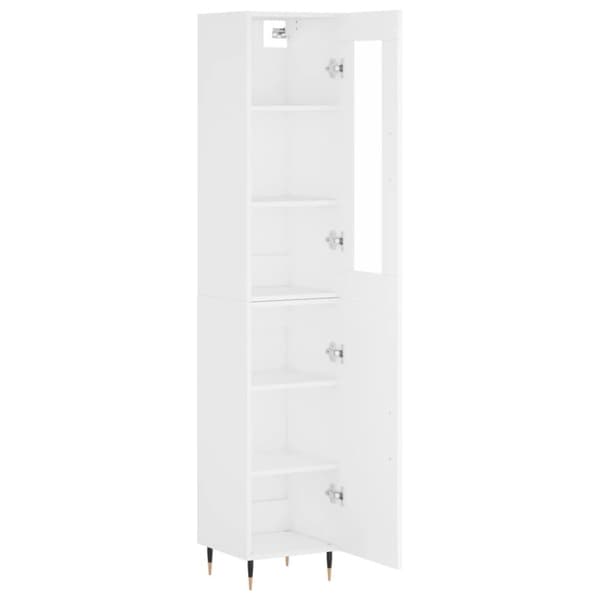 vidaXL Highboard hvit 34,5x34x180 cm konstruert tre