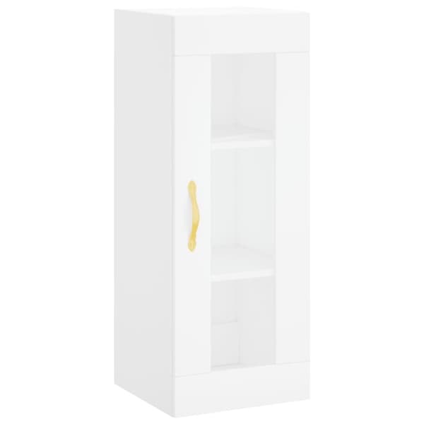 vidaXL Highboard hvit 34,5x34x180 cm konstruert tre