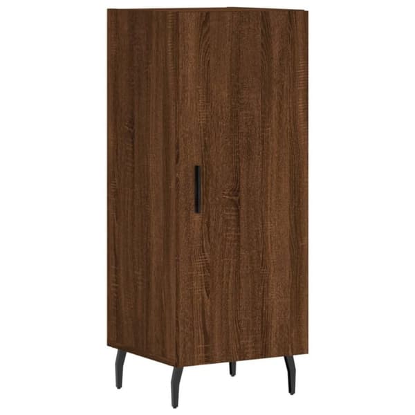 vidaXL skab 34,5x34x180 cm konstrueret træ brun egetræsfarve