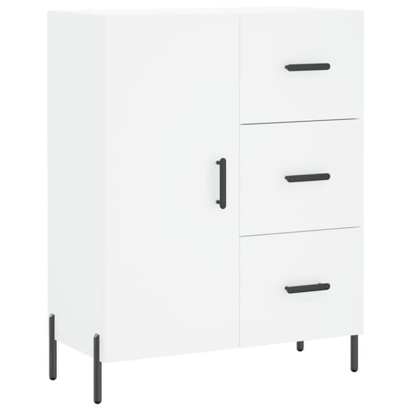 vidaXL højskab 69,5x34x180 cm konstrueret træ hvid