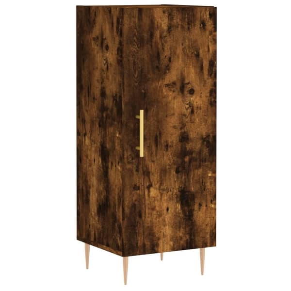 vidaXL Highboard røkt eik 34,5x34x180 cm konstruert tre