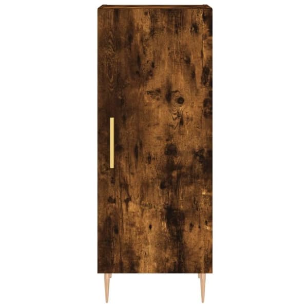 vidaXL Highboard røkt eik 34,5x34x180 cm konstruert tre