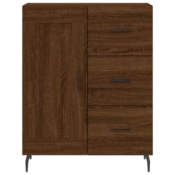 vidaXL højskab 69,5x34x180 cm konstrueret træ brun egetræsfarve