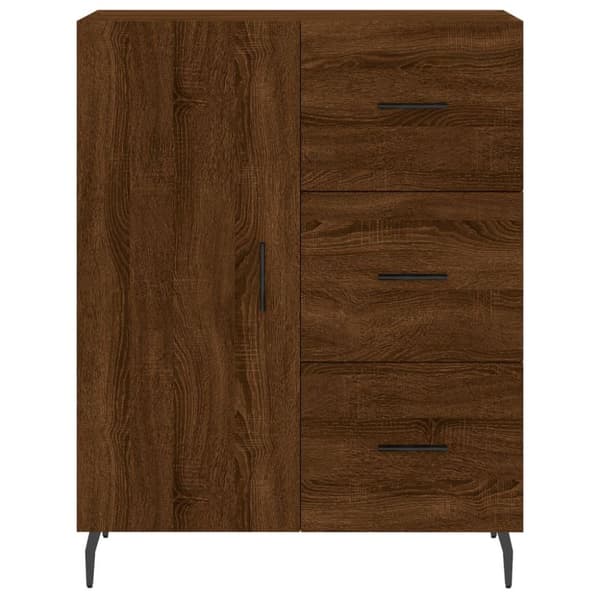 vidaXL højskab 69,5x34x180 cm konstrueret træ brun egetræsfarve