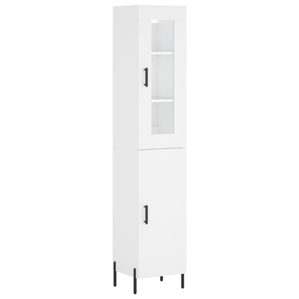 vidaXL skab 34,5x34x180 cm konstrueret træ hvid