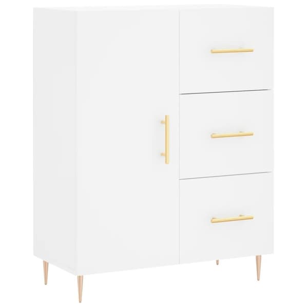 vidaXL Highboard hvit 69,5x34x180 cm konstruert tre