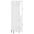 Miniatyrbilde 3 av 11: vidaXL Highboard hvit 34,5x34x180 cm konstruert tre