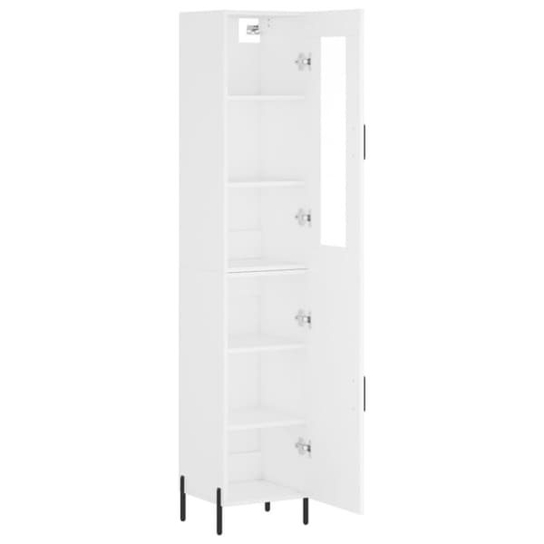 vidaXL Highboard hvit 34,5x34x180 cm konstruert tre