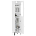Miniatyrbilde 2 av 11: vidaXL Highboard hvit 34,5x34x180 cm konstruert tre