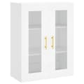 Miniatyrbilde 5 av 11: vidaXL Highboard hvit 69,5x34x180 cm konstruert tre