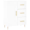 Miniatyrbilde 7 av 11: vidaXL Highboard hvit 69,5x34x180 cm konstruert tre