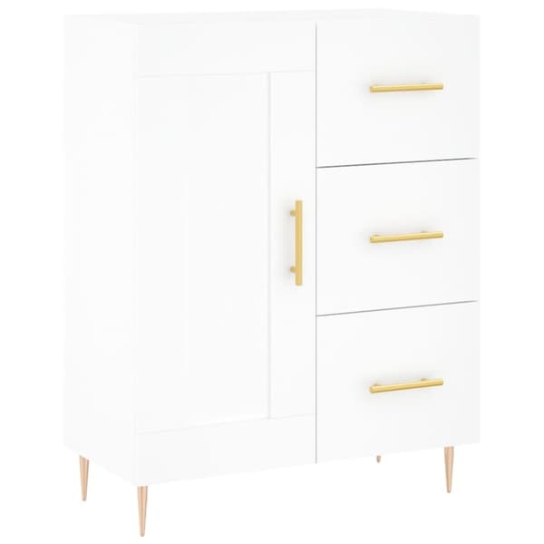vidaXL Highboard hvit 69,5x34x180 cm konstruert tre