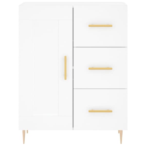 vidaXL Highboard hvit 69,5x34x180 cm konstruert tre
