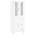 Miniatyrbilde 1 av 11: vidaXL Highboard hvit 69,5x34x180 cm konstruert tre