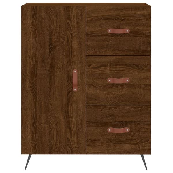 vidaXL Highboard brun eik 69,5x34x180 cm konstruert tre