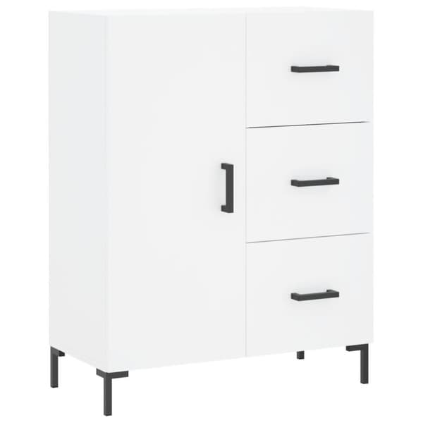vidaXL Högskåp vit 69,5x34x180 cm konstruerat trä