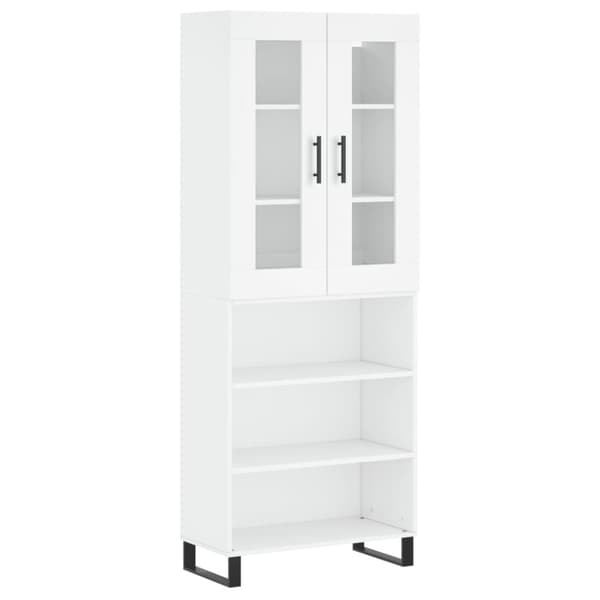 vidaXL højskab 69,5x34x180 cm konstrueret træ hvid