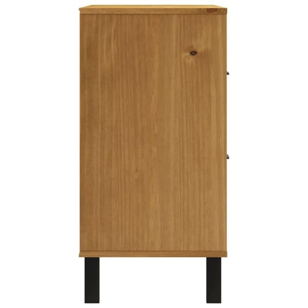 vidaXL Senkki lasiovella FLAM 80x40x80 cm täysi mänty