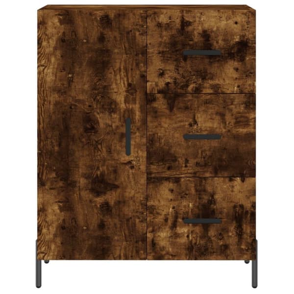 vidaXL Highboard røkt eik 69,5x34x180 cm konstruert tre