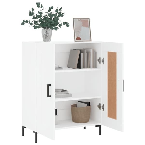 vidaXL Skjenk hvit 69,5x34x90 cm konstruert tre