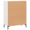 Miniatyrbilde 7 av 11: vidaXL Skjenk hvit 69,5x34x90 cm konstruert tre