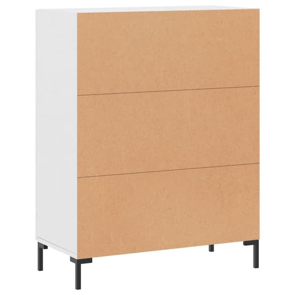 vidaXL Skjenk hvit 69,5x34x90 cm konstruert tre