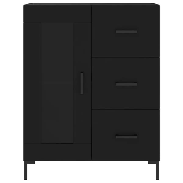 vidaXL Highboard svart 69,5x34x180 cm konstruert tre